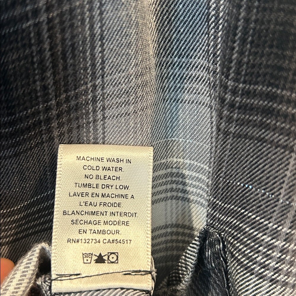 Cloth & Stone Plaid Black and Gray Women's Top - Picture 11 of 11